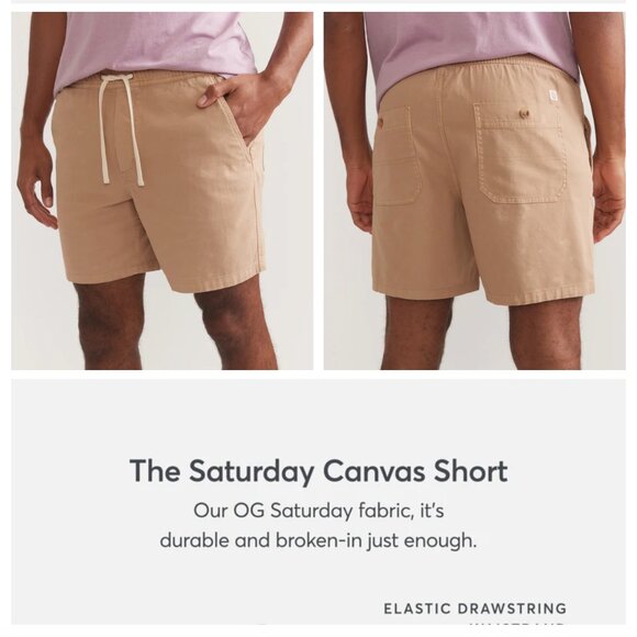 NEW 6" Saturday Beach Short in Khaki (MSRP $84) - Picture 8 of 9